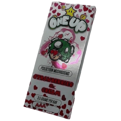 One Up Strawberries and Cream Mushroom Bars
